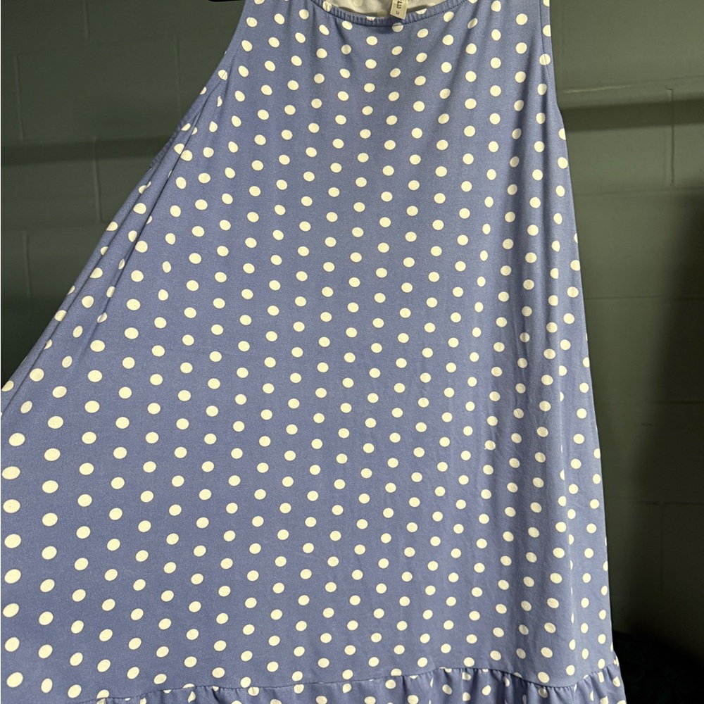 Polka Dot Blue and White Women's Shirt